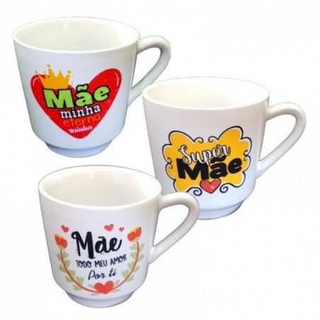 Xícara Caneca Dia Das Mães De Porcelana 200 ML