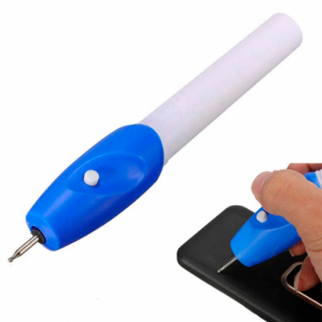 Caneta De Gravação Elétrica Jóias Madeira Metal Vidro+Pilha