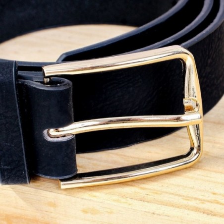 Cinto Feminino Básico Com Fivela Quadrada Dourada