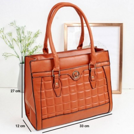 Bolsa Feminina Grande Com Detalhes Acolchoados De Ombro luxo