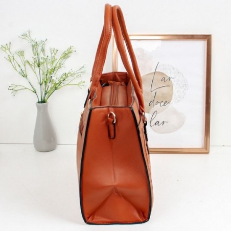 Bolsa Feminina Grande Com Detalhes Acolchoados De Ombro luxo