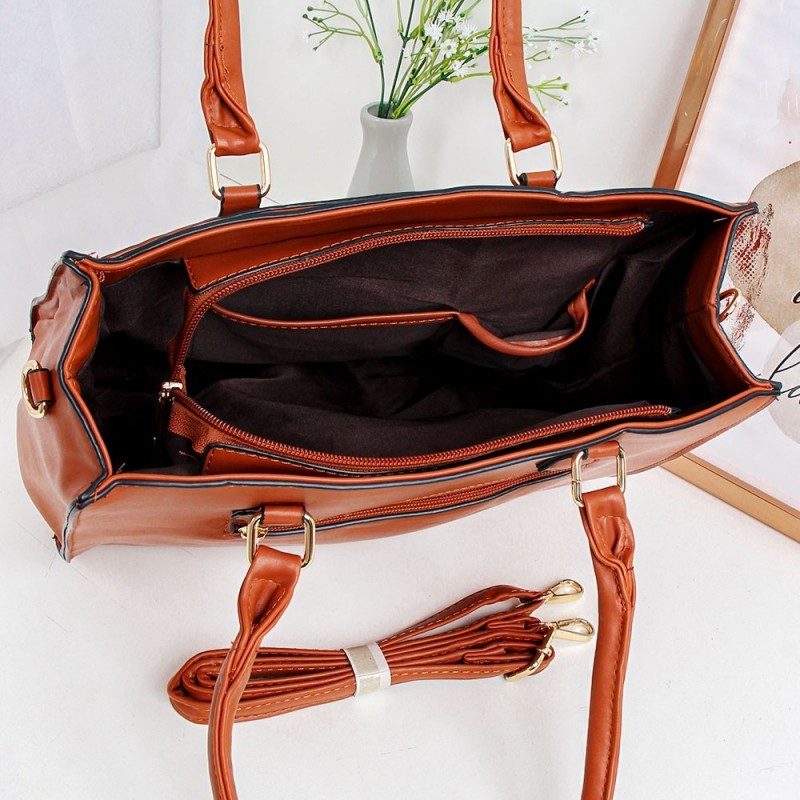 Bolsa Feminina Grande Com Detalhes Acolchoados De Ombro luxo