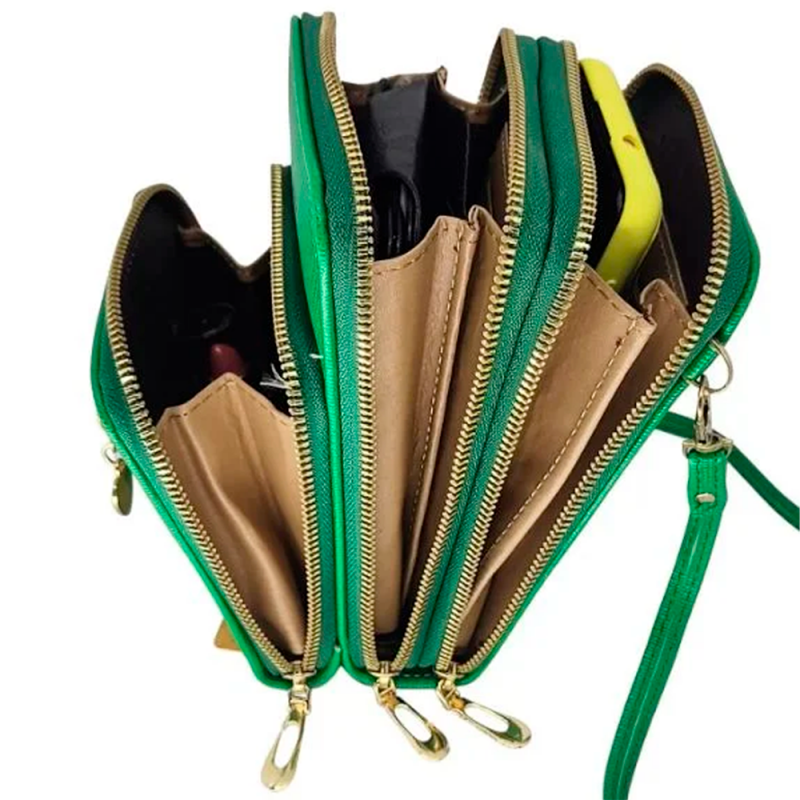 Bolsa Feminina Transversal Tipo Carteira Celular