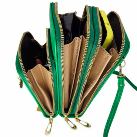 Bolsa Feminina Transversal Tipo Carteira Celular