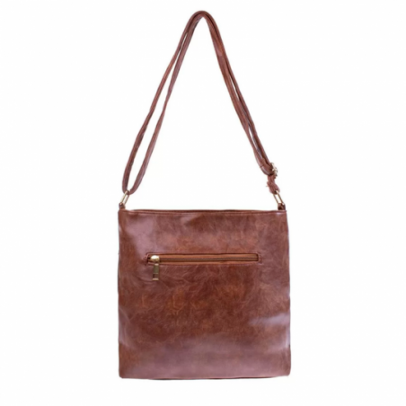 Bolsa Lateral Feminina Grande Transversal Com Bolso Externo