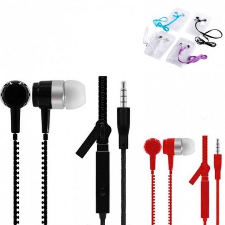 Fone De Ouvido Zíper Com Microfone Intra-auricular Colors