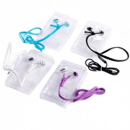 Fone De Ouvido Zíper Com Microfone Intra-auricular Colors