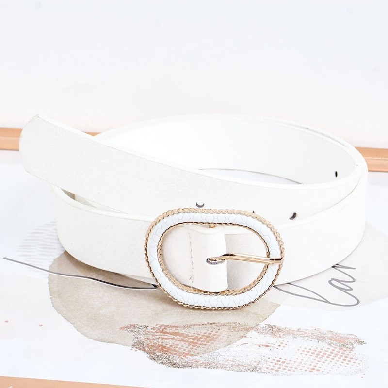 Cinto Feminino Fecho Em Fivela Com Tressê Metálico