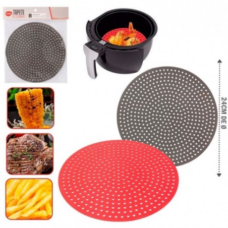 Forro Protetor Para Air Fryer Silicone 24 Cm Redondo Grande