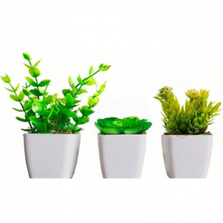Planta Com Vaso Artificial Decorativo 10 Cm De Plástico Variado