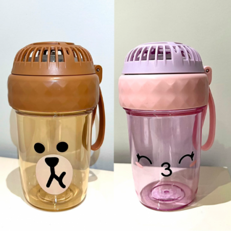 Copo Plástico Com Ventilador Portátil Infantil 390 ML