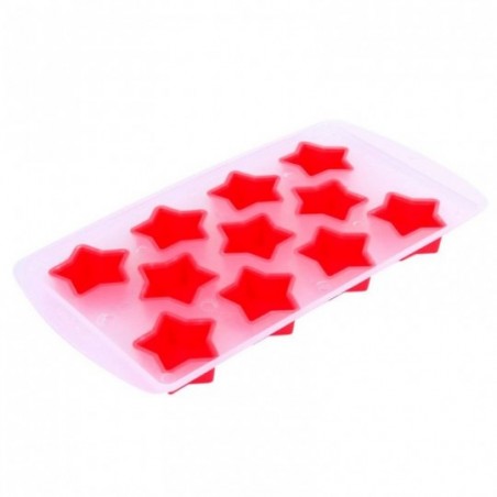 Forma De Silicone Gelo Estrela Plástico Colorido 21 x 11 Cm