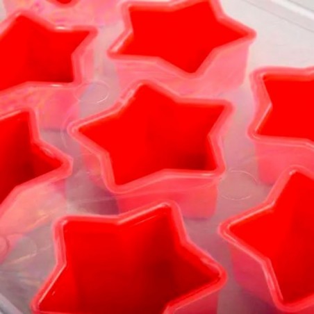 Forma De Silicone Gelo Estrela Plástico Colorido 21 x 11 Cm