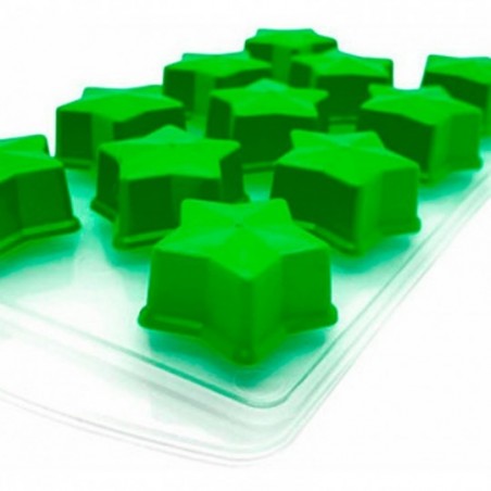 Forma De Silicone Gelo Estrela Plástico Colorido 21 x 11 Cm