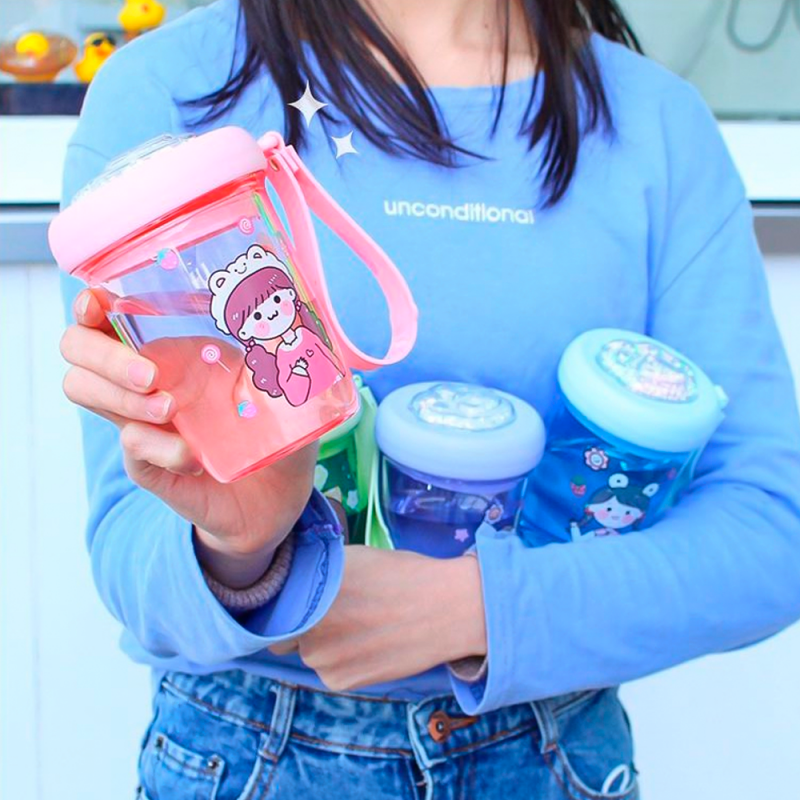 Copo Animando Com Alça Para Crianças 350ml Infantil
