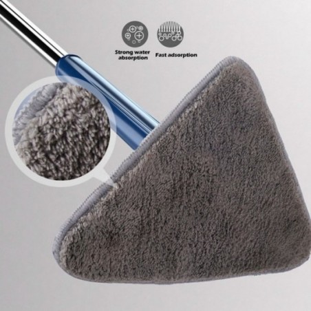 Esfregão Mop De Limpeza Triangular Giratório De 360°