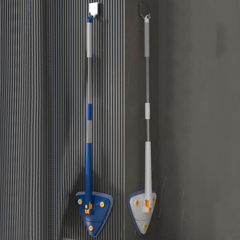 Esfregão Mop De Limpeza Triangular Giratório De 360°