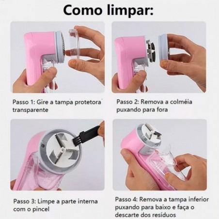 Papa Bolinha De Roupa Elétrico Recarregável Portátil