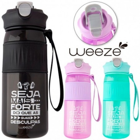 Garrafa Squeeze Esportiva Com 2 Bicos E Botão De Trava 650 ML