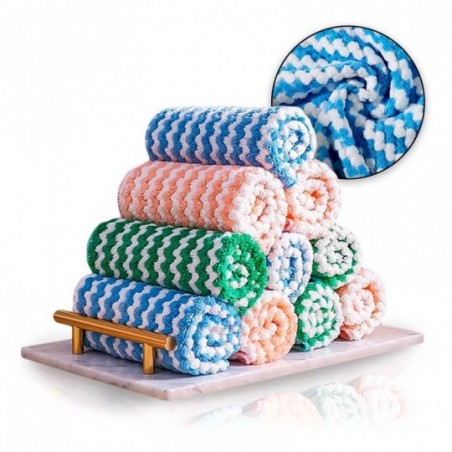 5 Flanelas Toalhas Microfibra Limpa Vidro Pano Multiuso