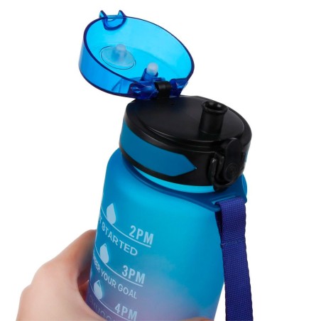 Garrafa Squeeze 1L Com Medidor E Frases Fitness Academia