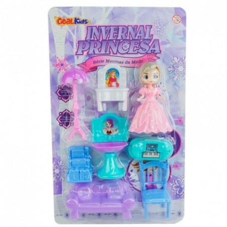 Móveis Para Casinha De Boneca Mini 8 Peças Colorido Infantil