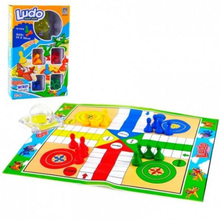Jogo Ludo De Tabuleiro Pequeno 16 Peças Infantil