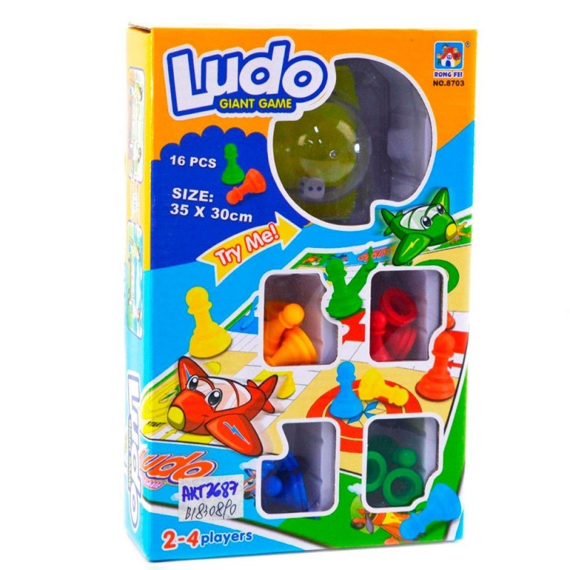 Jogo Ludo De Tabuleiro Pequeno 16 Peças Infantil