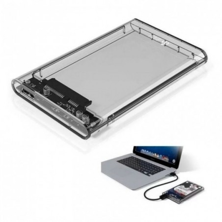 Case Para HD Externo Slim Ssd Adaptador Usb 3.0 Transparente