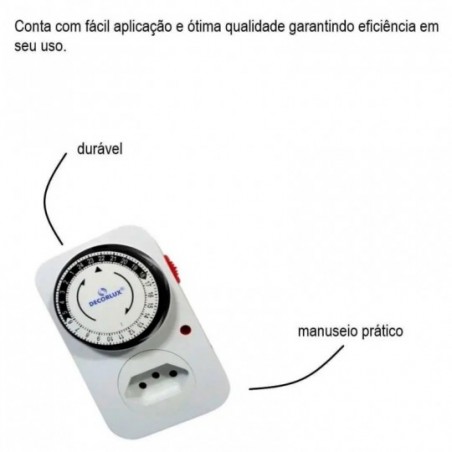 Temporizador Analógico 240V 10A Bivolt Timer 110/220v