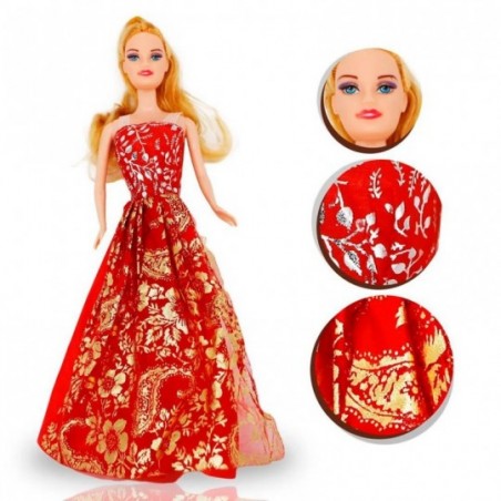 Boneca Princesa Isabel Com Vestido Coloridos Infantil Brinquedo