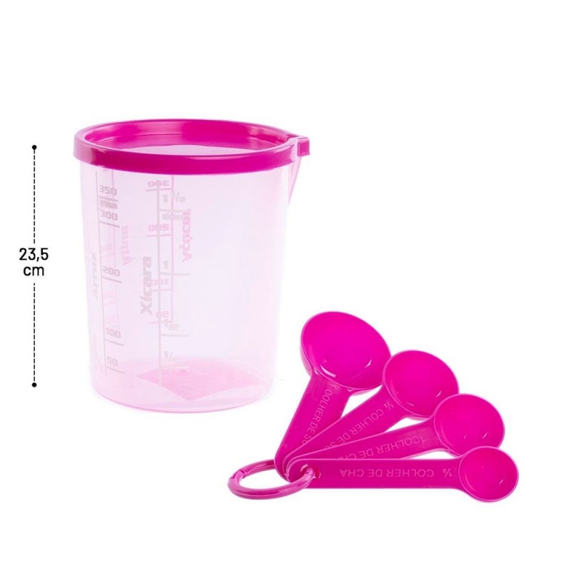 Kit Copo De Medida + Colheres Medidoras De Plástico 400 ML