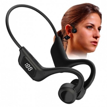 Fone De Ouvido Bluetooth Sem Fio Condução Óssea Esportiva