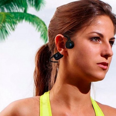 Fone De Ouvido Bluetooth Sem Fio Condução Óssea Esportiva