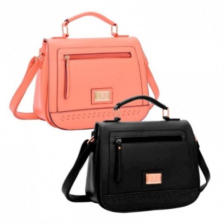Bolsa Feminina De Mão Com Bolso Externo E Alça Transversal