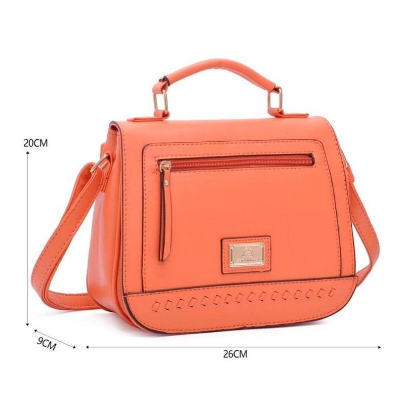 Bolsa Feminina De Mão Com Bolso Externo E Alça Transversal