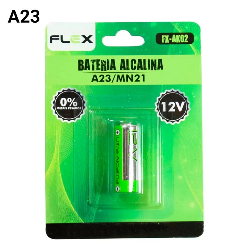 Pilha A23 Mini Bateria Alcalina Flex 12V