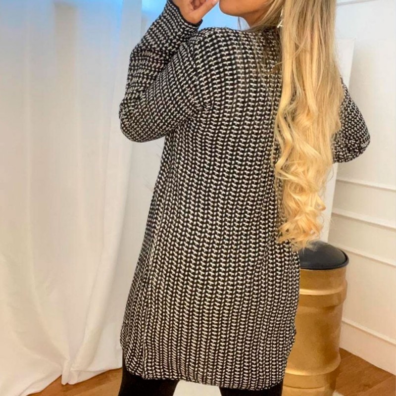 Casaco Cardigan Longo Em Trico Feminino