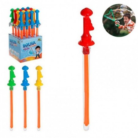 Bolha De Sabão 44 Cm Bastão Retrátil Colorido Grande