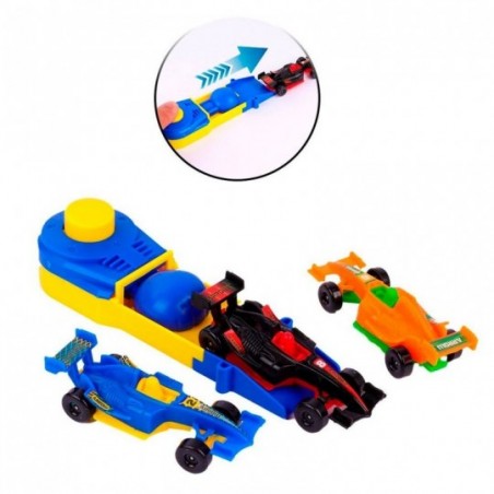 Kit Lança Carrinho De Corrida Com 5 Peças Colorido Brinquedo