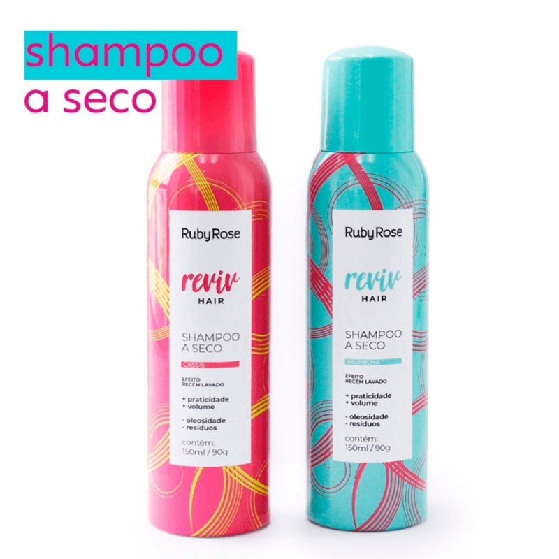Shampoo A Seco Ruby Rose Reviv Hair Cassis E Baunilha 150ml
