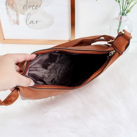 Bolsa Baguete Feminina Transversal Blogueira Lisa