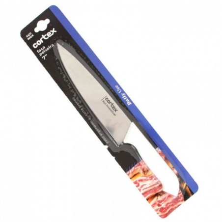 Faca De Carne 7" Peixeira De Inox Cabo Plástico