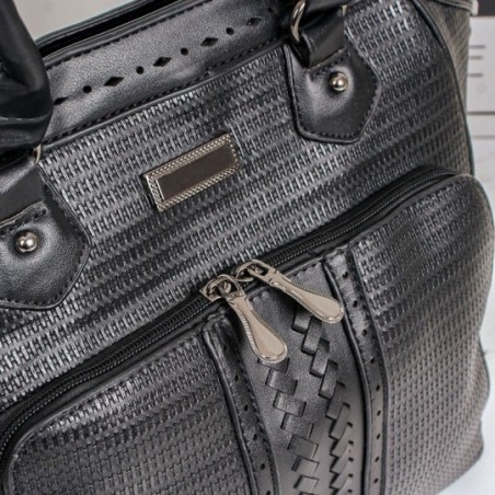 Bolsa De Ombro Grande Feminina Em Alto Relevo E Tressê