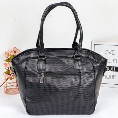 Bolsa De Ombro Grande Feminina Em Alto Relevo E Tressê