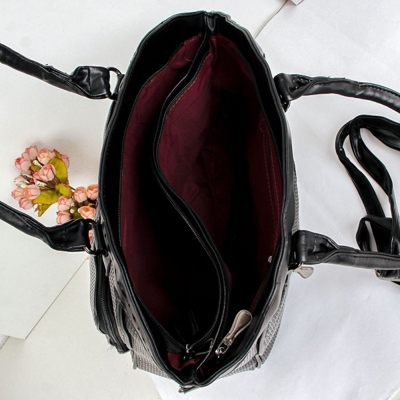 Bolsa De Ombro Grande Feminina Em Alto Relevo E Tressê