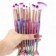 Kit 4 Pincéis Maquiagem Cabo De Sereia Sombra Blush Pó