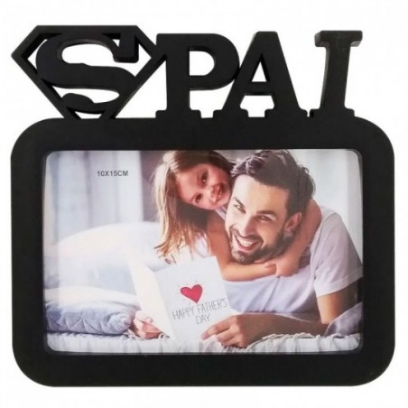Porta Retrato Super Pai 10x15 Cm De Plástico Decorativo
