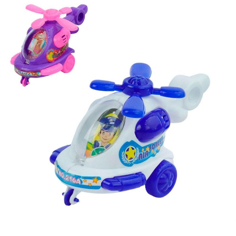 Helicóptero De Brinquedo Colorido Movido À Corda