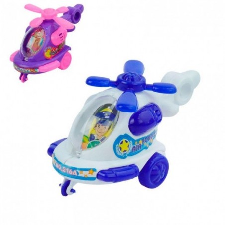 Helicóptero De Brinquedo Colorido Movido À Corda